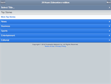 Tablet Screenshot of eedition.edmonton.24hrs.ca